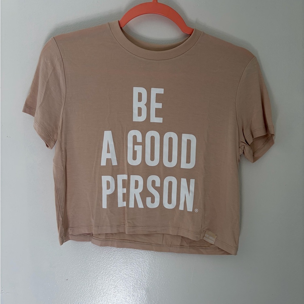 Be A Good Person Women's Tan Crop Top